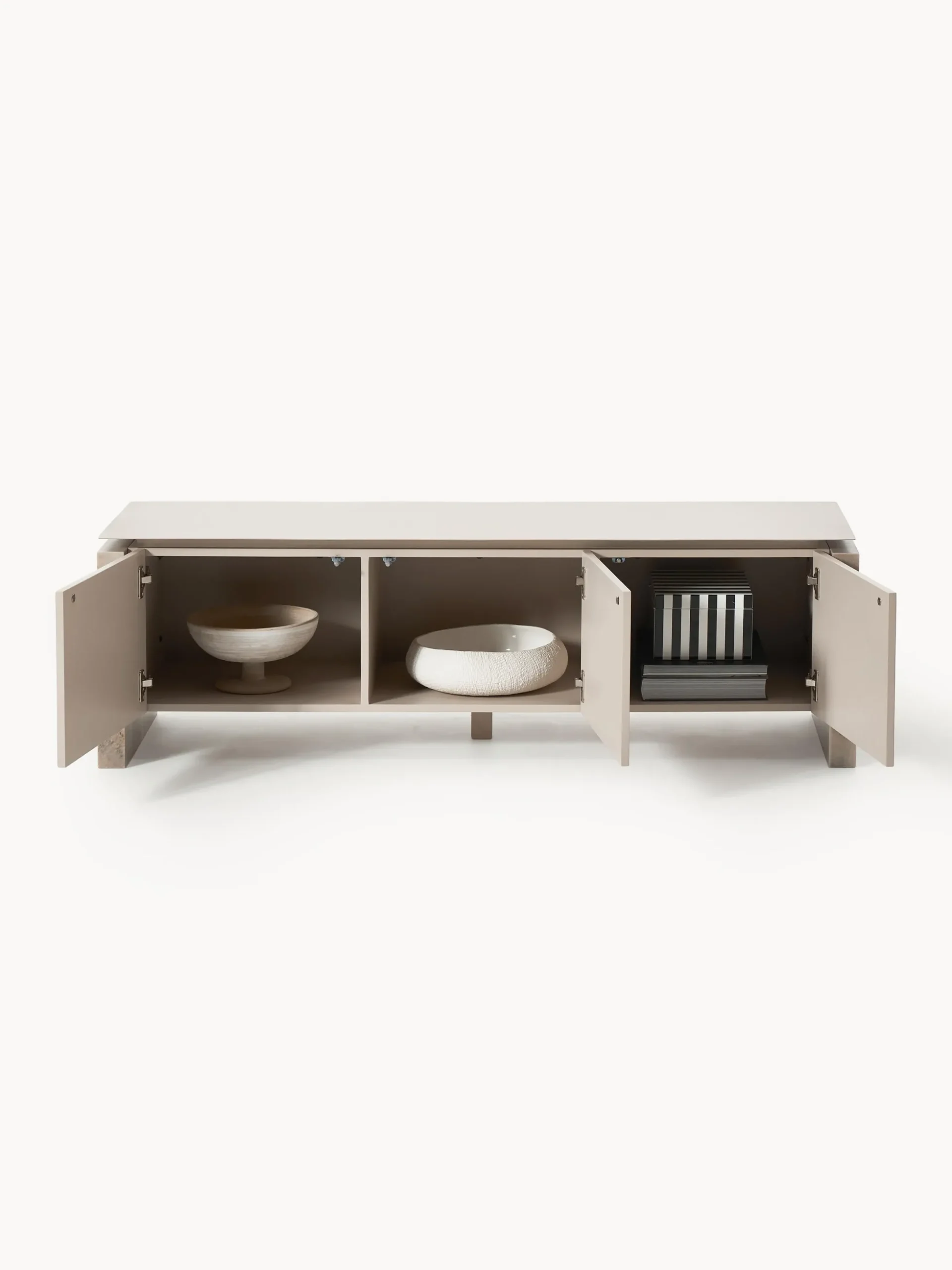 Credenza bassa in marmo e metallo Bruce