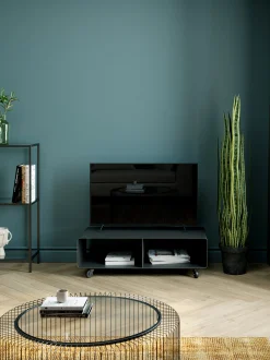 Credenza bassa in metallo con ruote Lounge M