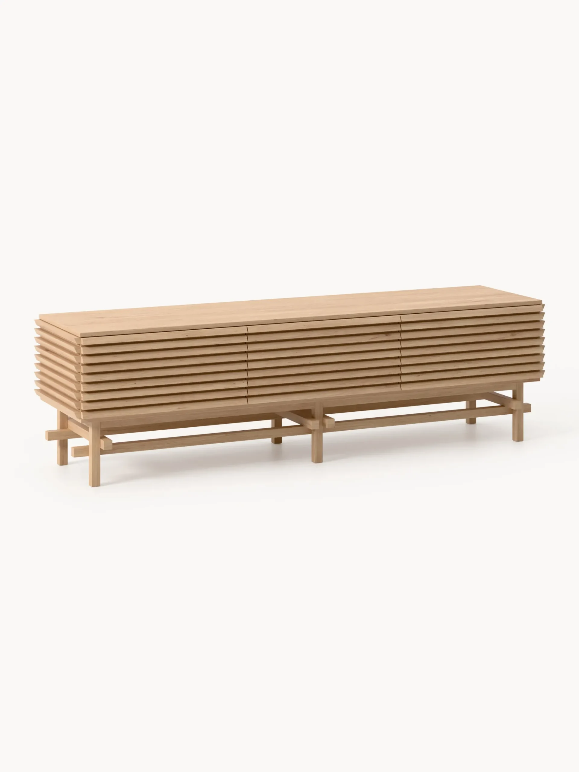 Credenza bassa piccola in legno di quercia Pierce