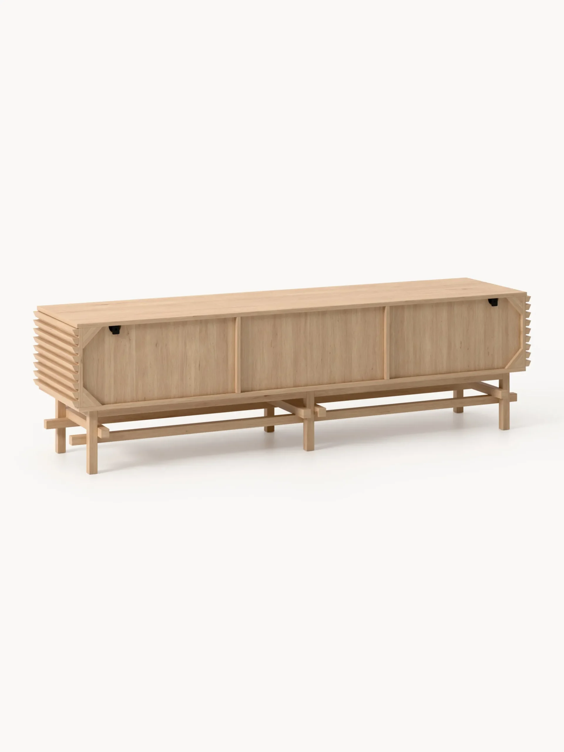 Credenza bassa piccola in legno di quercia Pierce