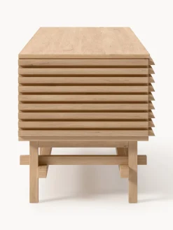 Credenza bassa piccola in legno di quercia Pierce