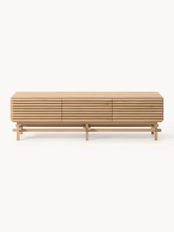 Credenza bassa piccola in legno di quercia Pierce