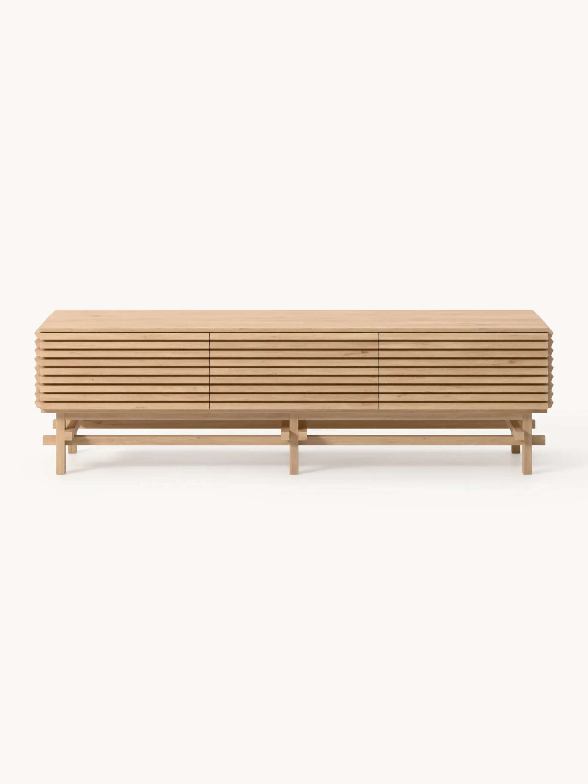 Credenza bassa piccola in legno di quercia Pierce