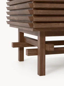 Credenza bassa piccola in legno di quercia Pierce