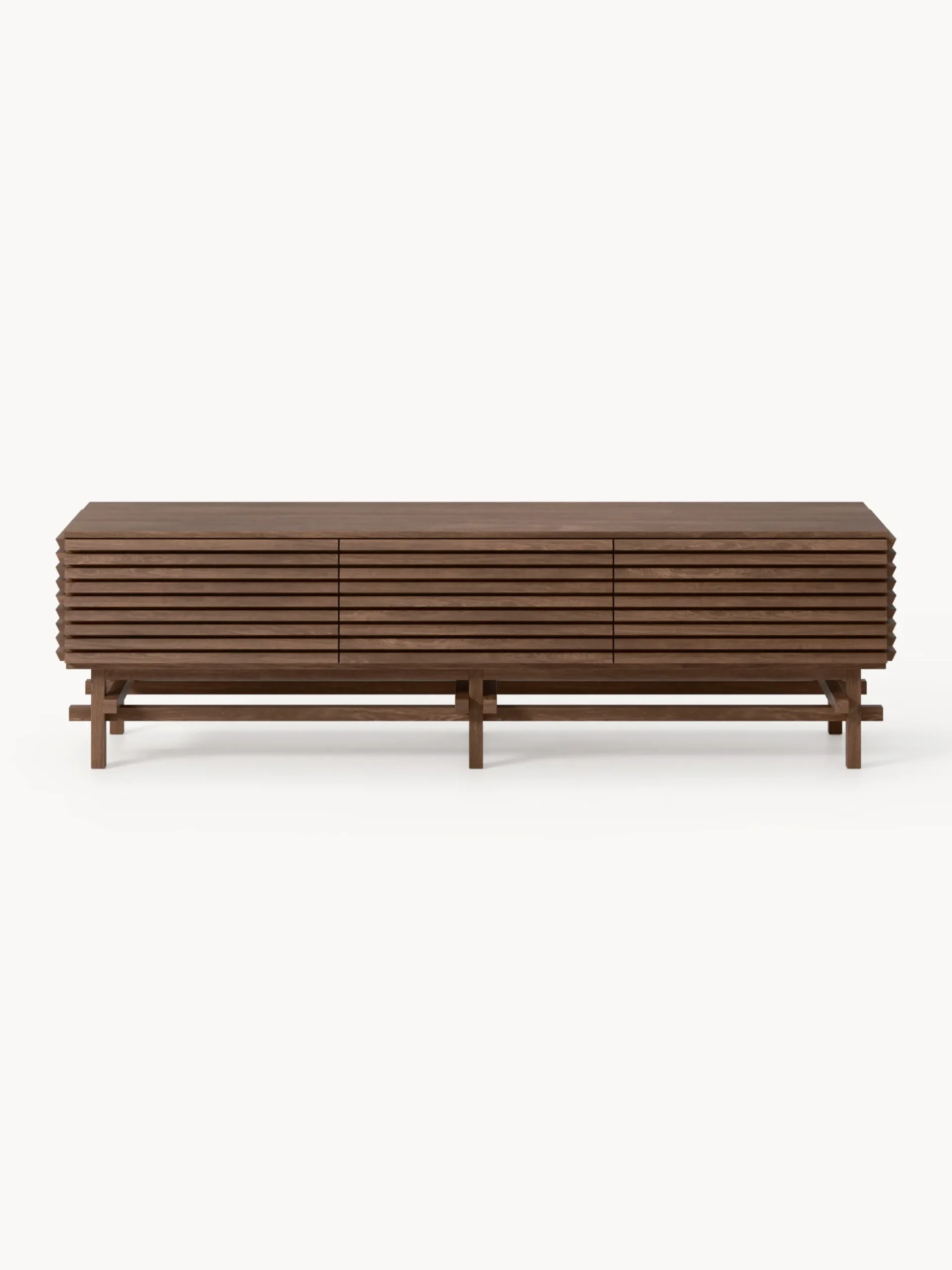 Credenza bassa piccola in legno di quercia Pierce