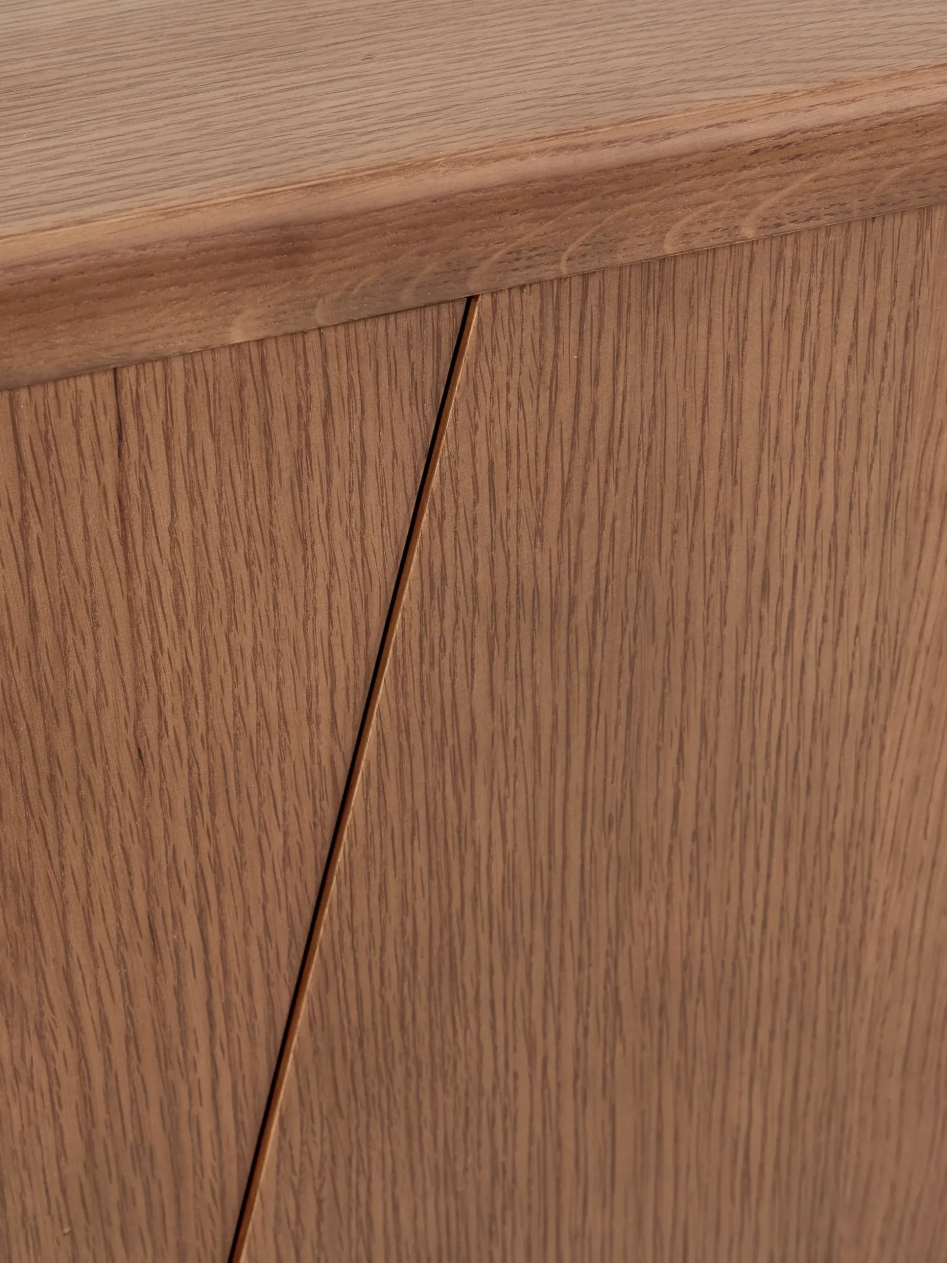 Credenza in legno con gambe in marmo Emperador Tundra