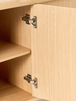 Credenza in legno con gambe in travertino Tundra