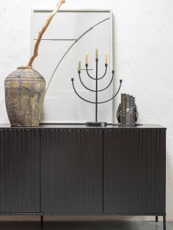Credenza in legno di pino scanalato Avourio
