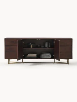 Credenza XL in legno di mango con motivo spina di pesce Luca