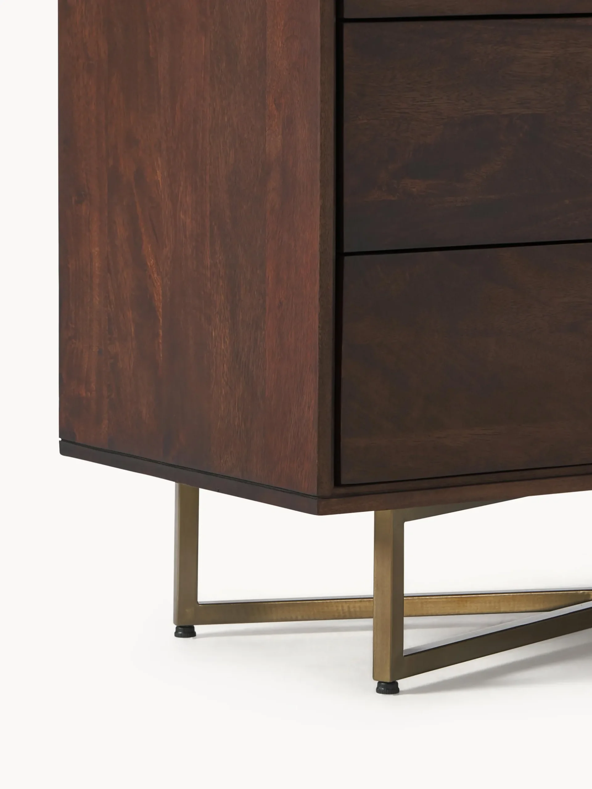 Credenza XL in legno di mango con motivo spina di pesce Luca