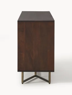 Credenza XL in legno di mango con motivo spina di pesce Luca