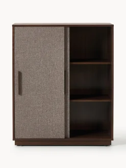 Credenza alta in legno con frontale imbottito Wisp