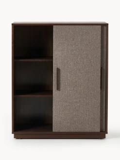 Credenza alta in legno con frontale imbottito Wisp