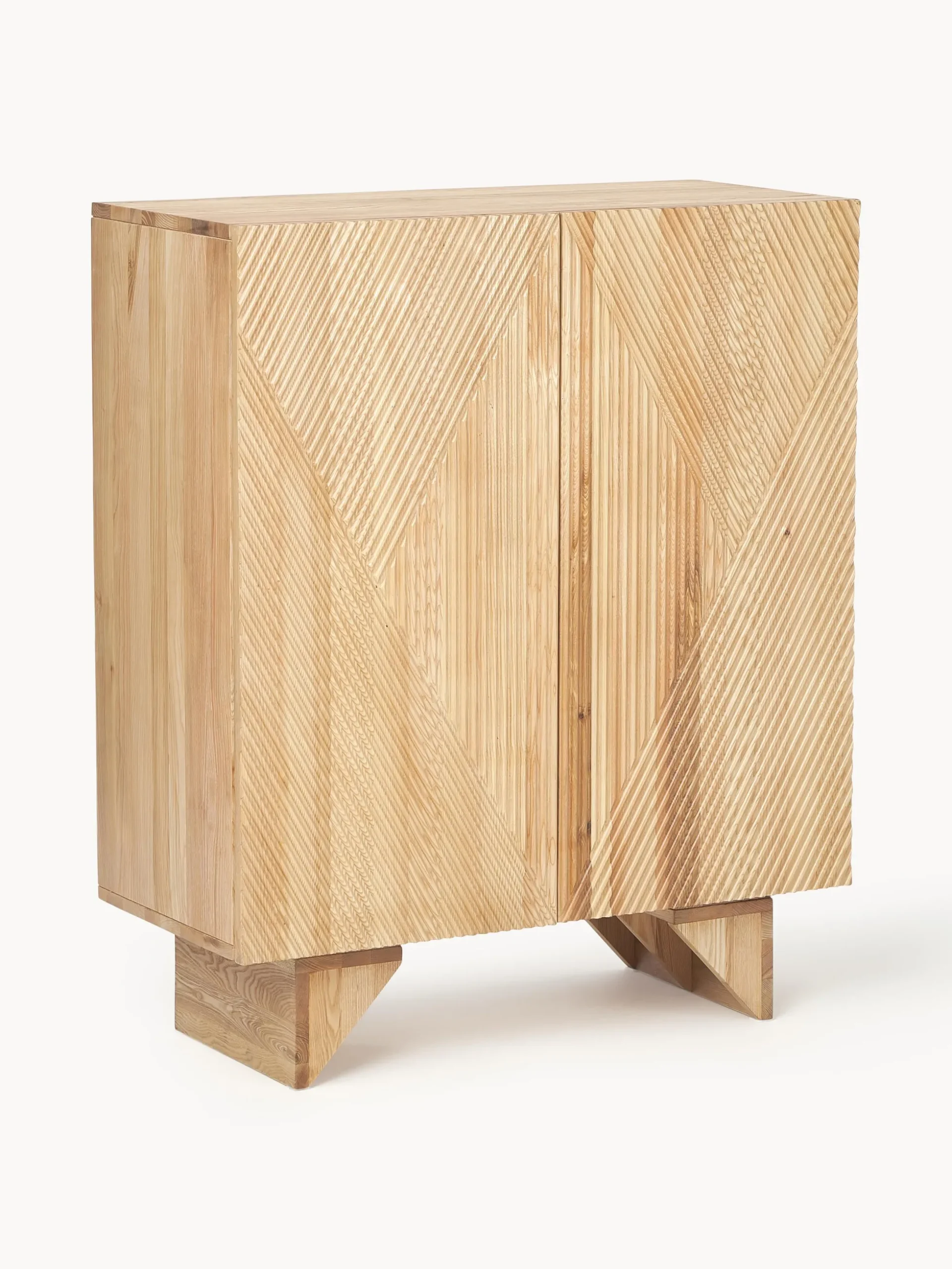 Credenza alta in legno di frassino Louis