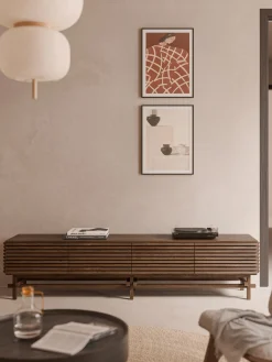 Credenza bassa grande in legno di quercia Pierce