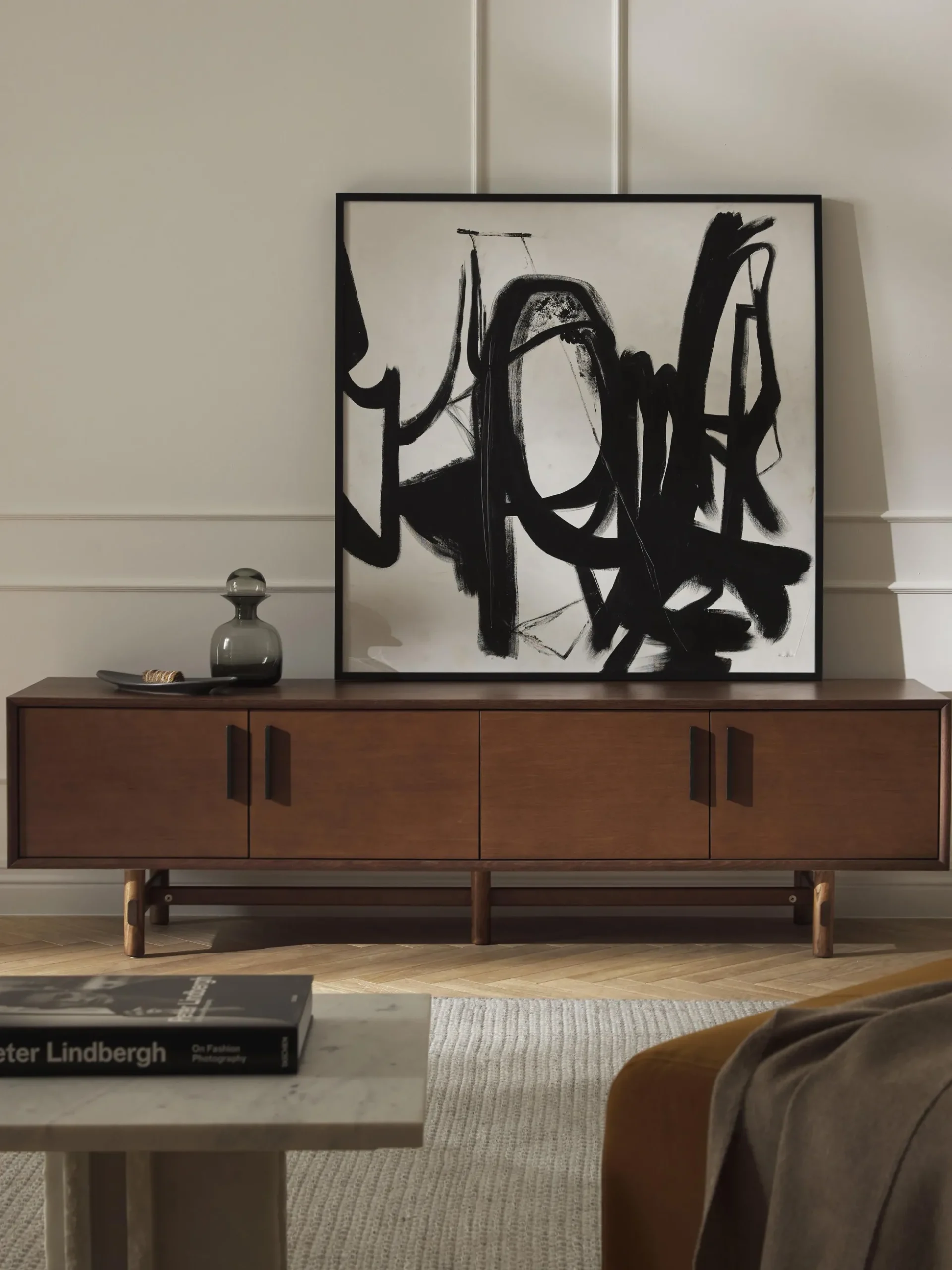 Credenza bassa in legno di quercia Diana