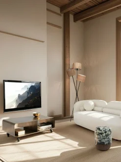 Credenza bassa in metallo con ruote Lounge M