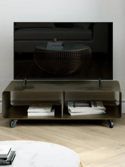 Credenza bassa in metallo con ruote Lounge M