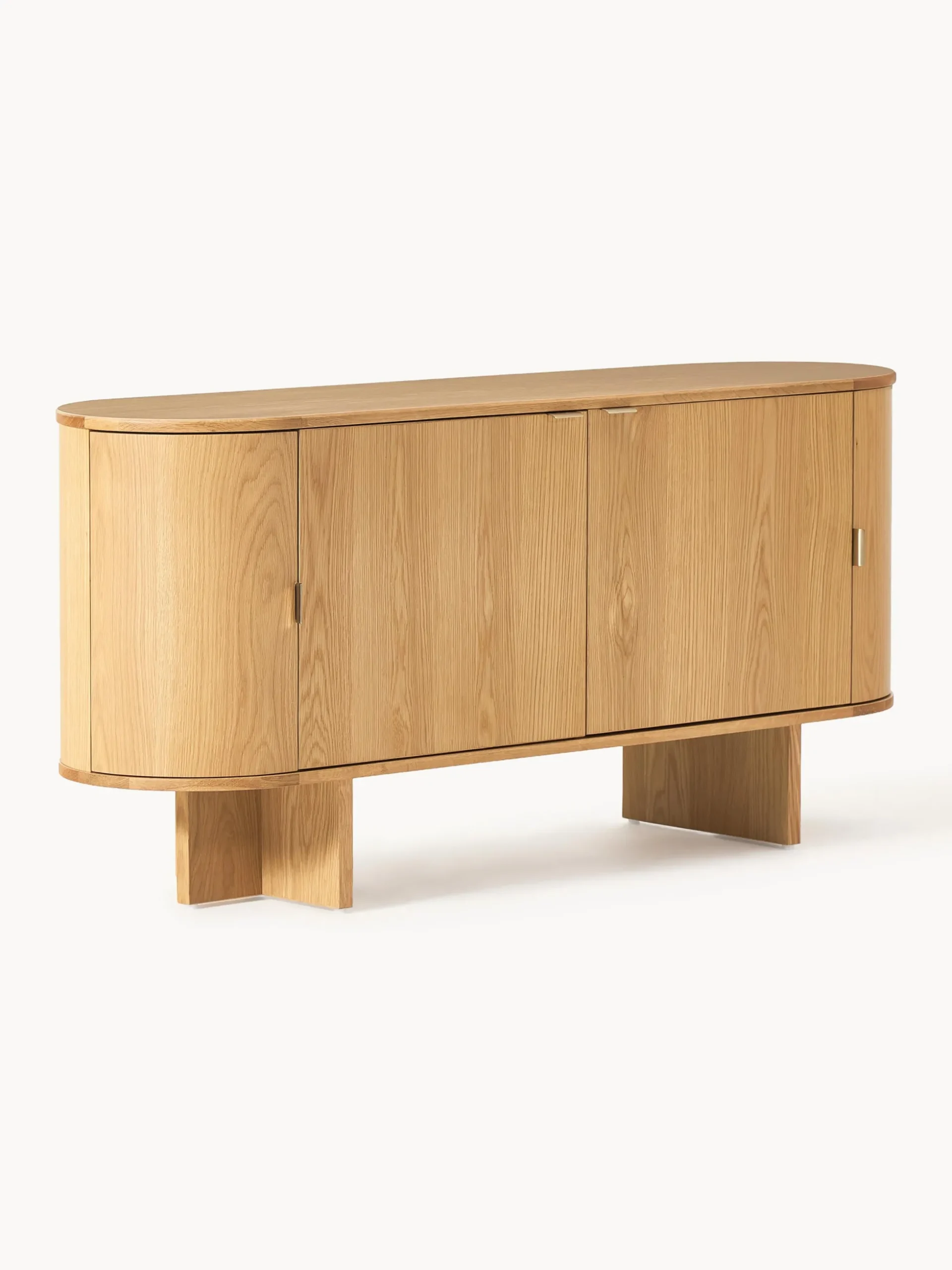 Credenza in legno con angoli arrotondati Zumi