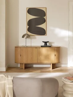 Credenza in legno con angoli arrotondati Zumi