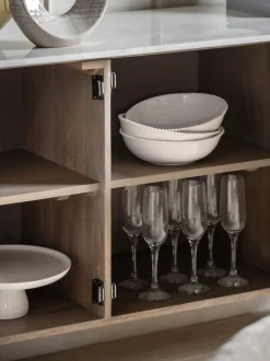 Credenza in legno di mango con piano in marmo Marmo