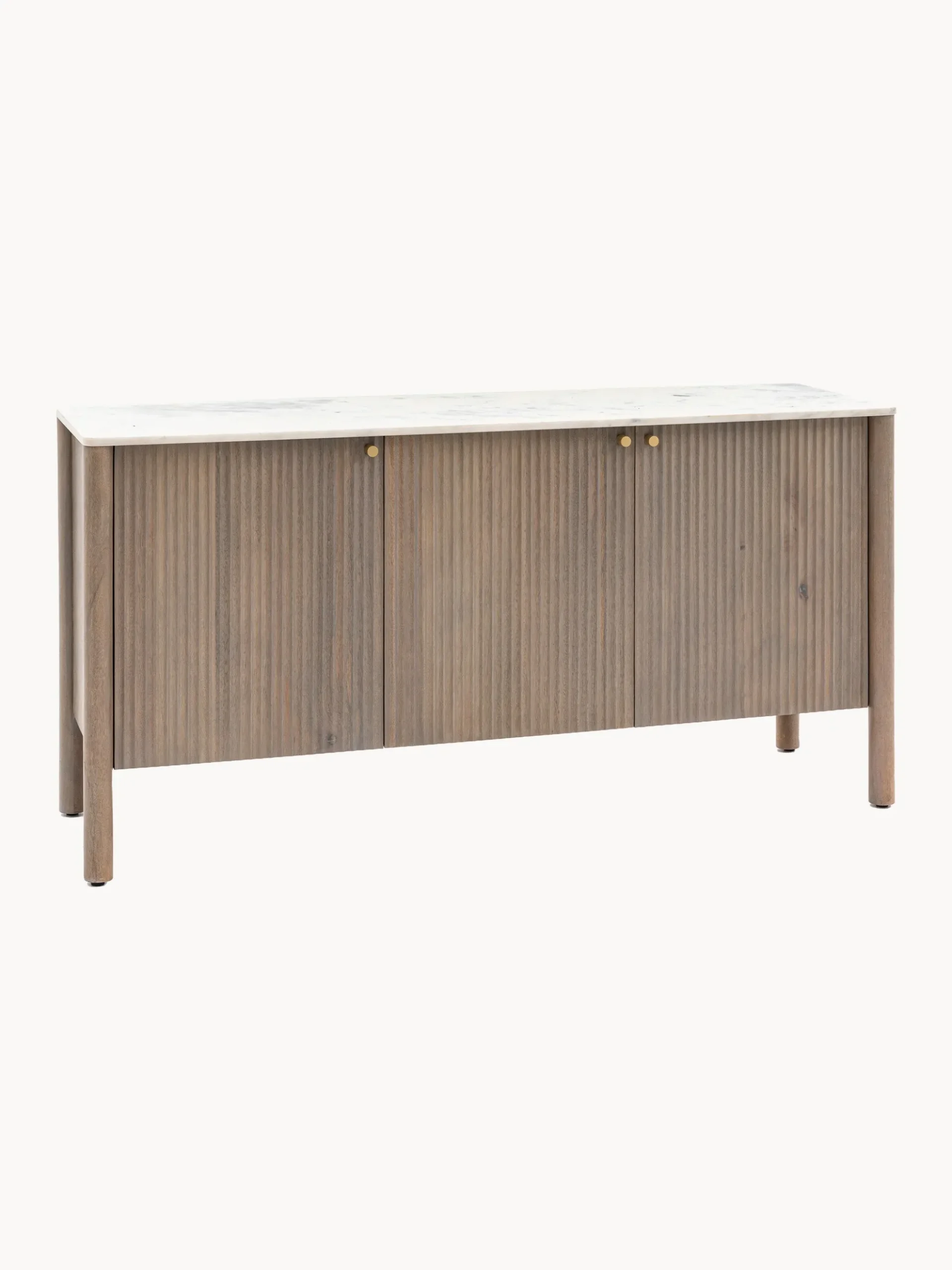Credenza in legno di mango con piano in marmo Marmo