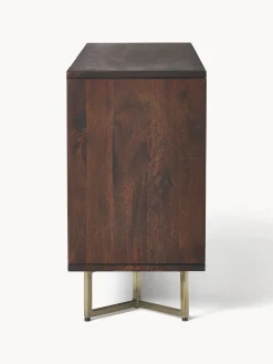 Credenza in legno di mango con motivo spina di pesce Luca