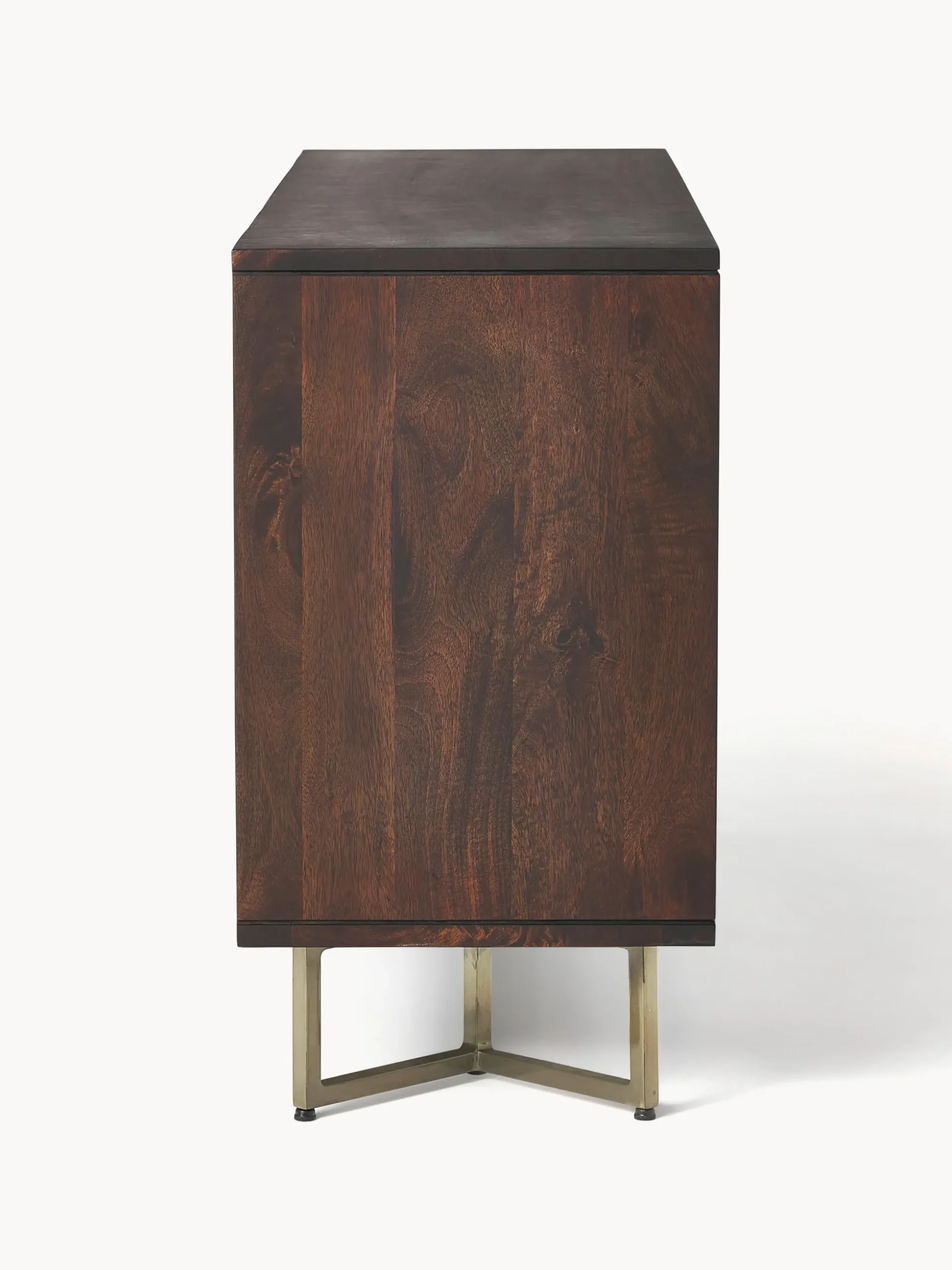 Credenza in legno di mango con motivo spina di pesce Luca