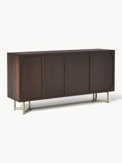 Credenza in legno di mango con motivo spina di pesce Luca