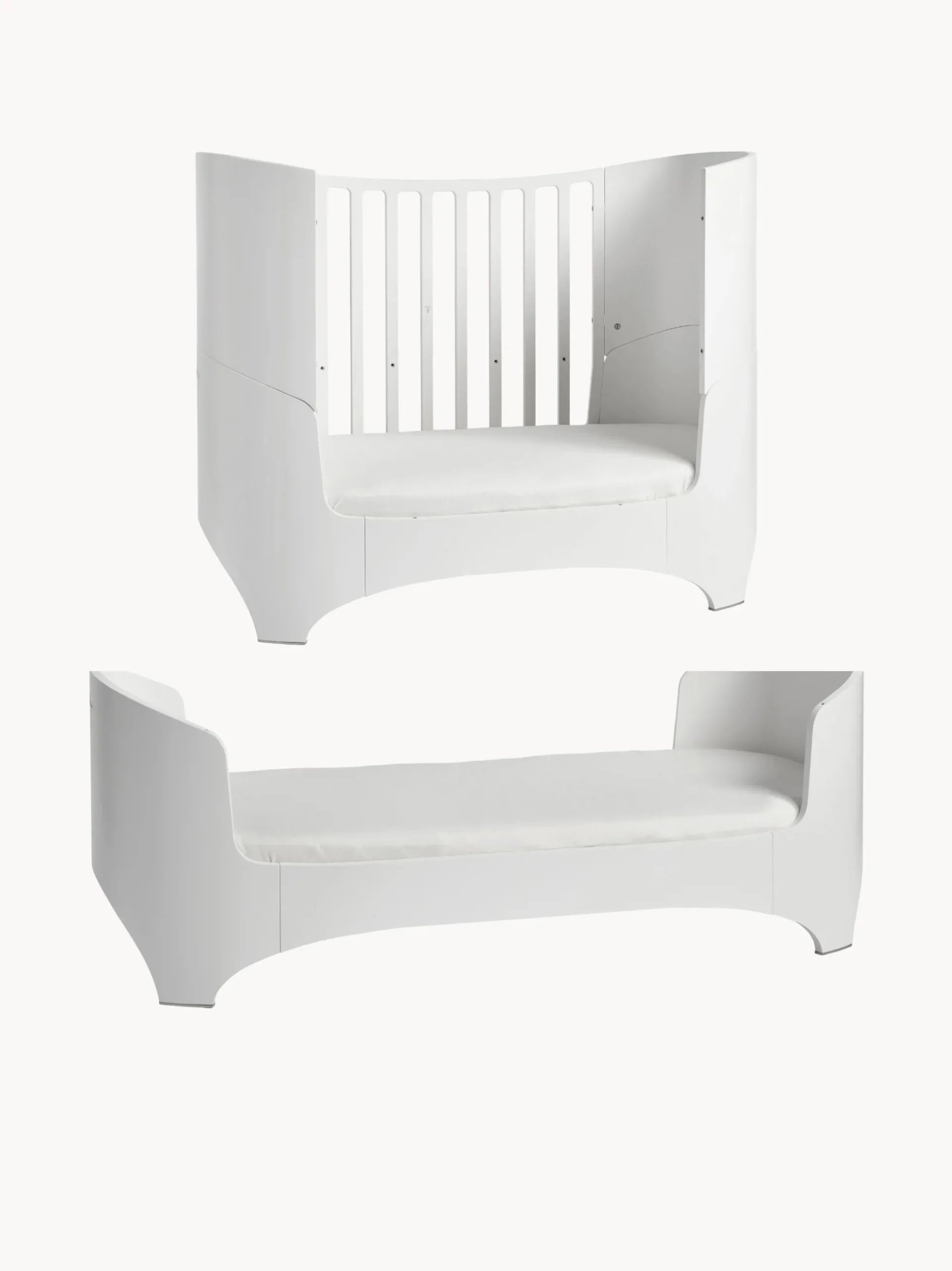Culla in legno con estensione a letto per bambini Leander Classic, 70 x 150 cm