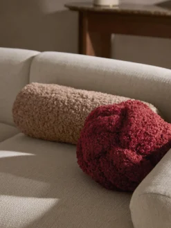 Cuscino annodato in teddy Dotty