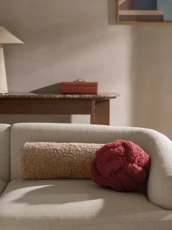 Cuscino annodato in teddy Dotty