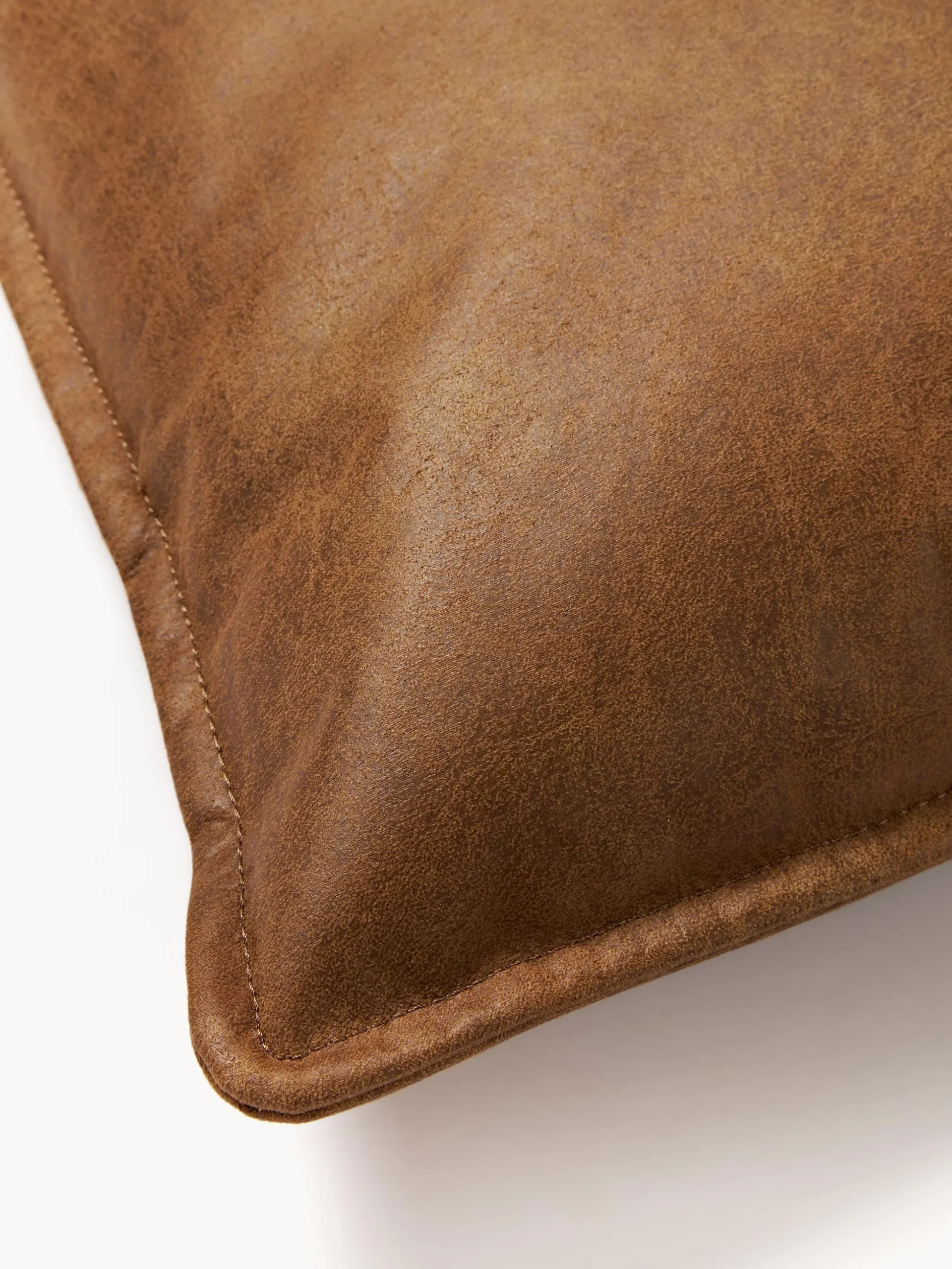Cuscino decorativo grande in pelle Lennon, 50 x 80 cm