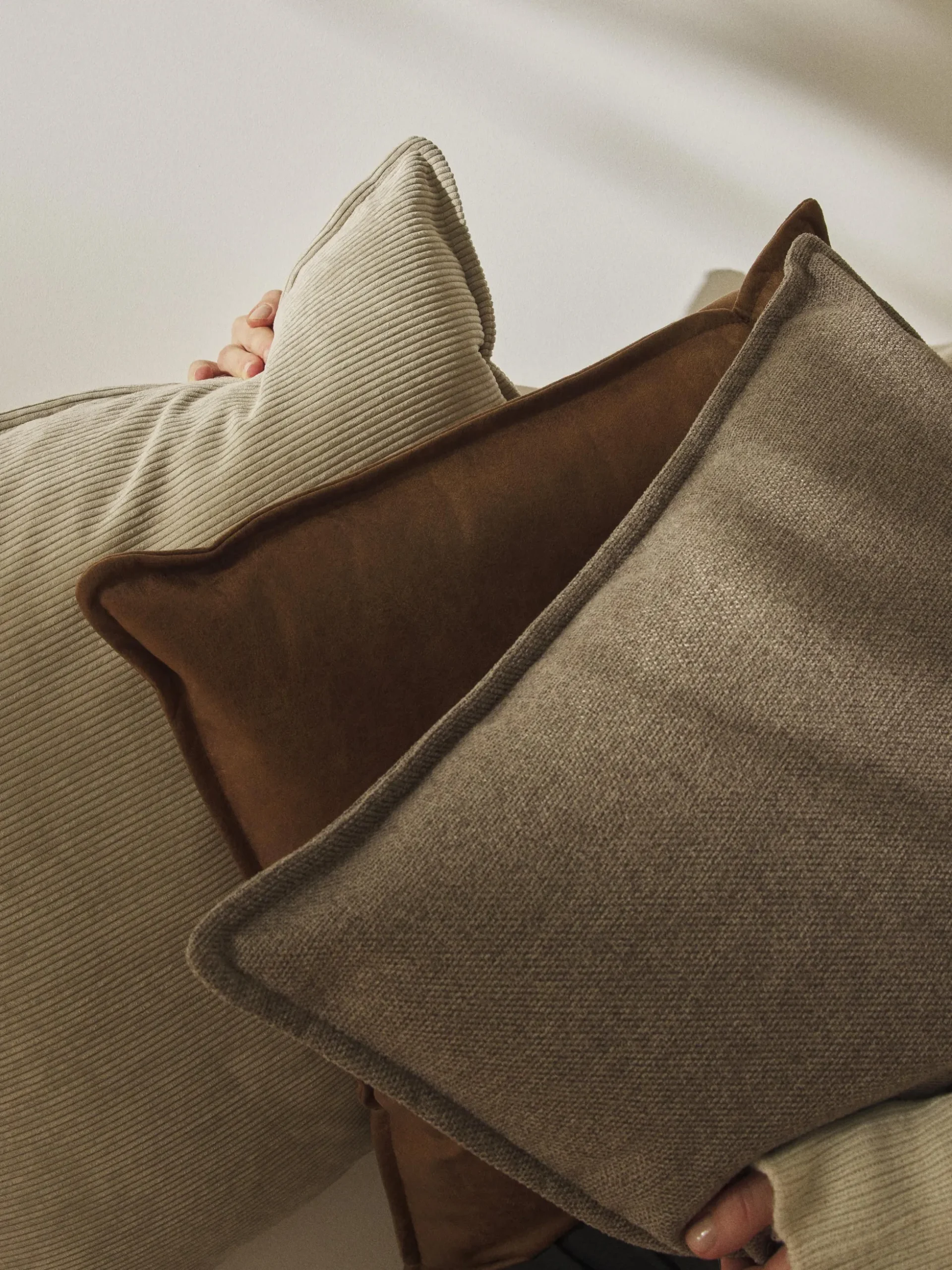 Cuscino decorativo grande in pelle Lennon, 50 x 80 cm