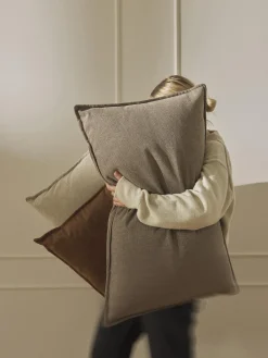 Cuscino decorativo grande in pelle Lennon, 50 x 80 cm