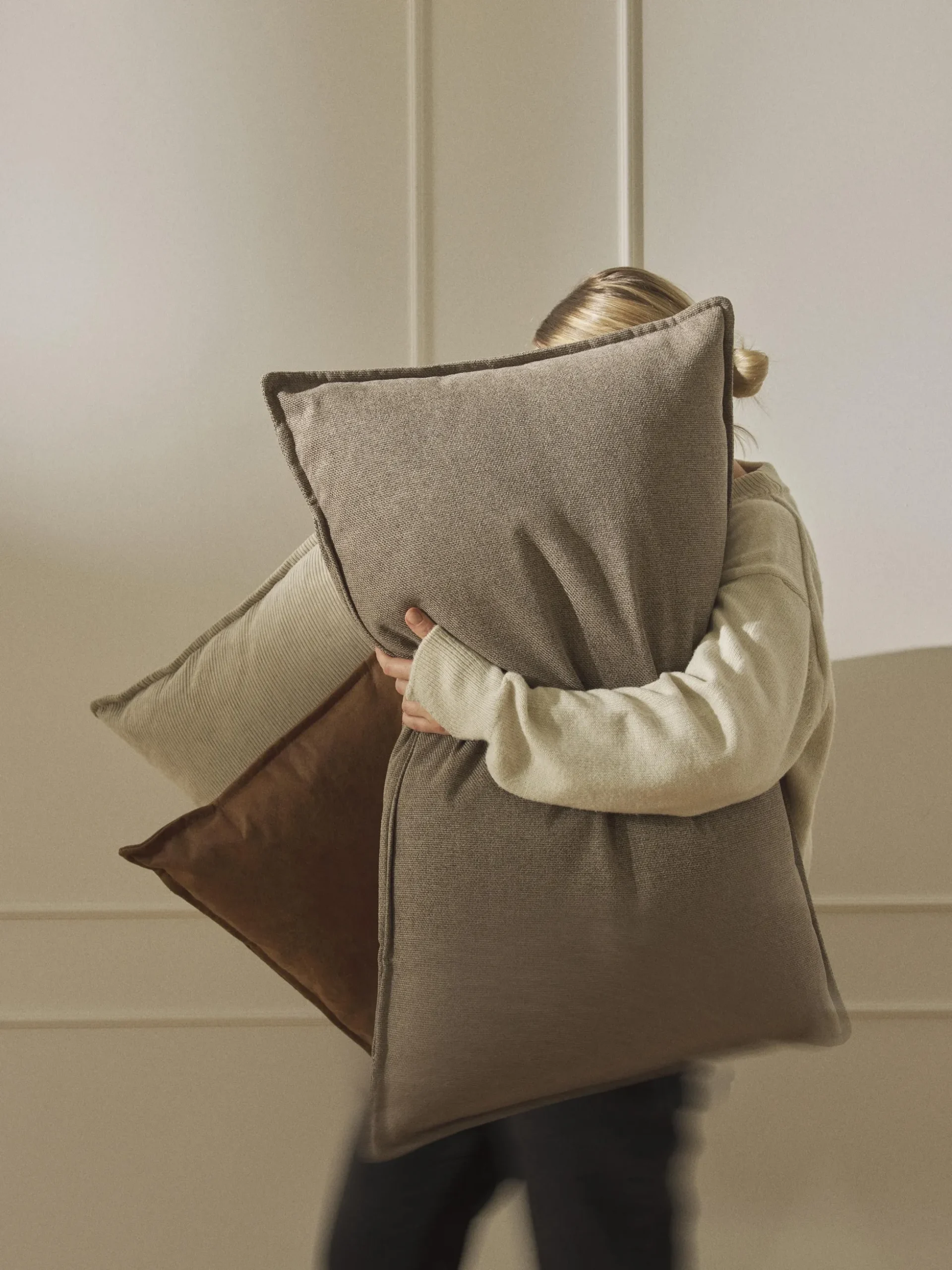 Cuscino decorativo grande in pelle Lennon, 50 x 80 cm