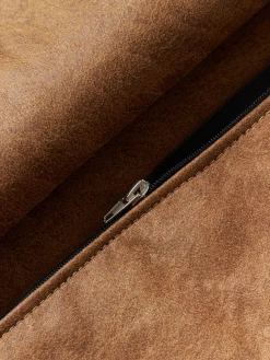 Cuscino decorativo grande in pelle Lennon, 60 x 60 cm