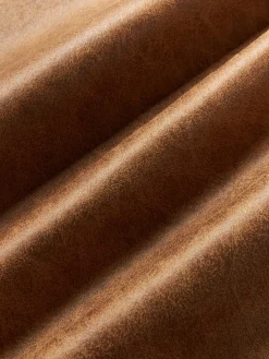 Cuscino decorativo grande in pelle Lennon, 60 x 60 cm