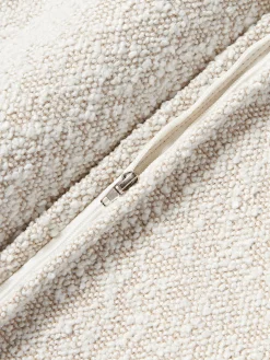 Cuscino decorativo grande in bouclé Lennon, 60 x 60 cm