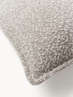 Cuscino decorativo grande in bouclé Lennon, 60 x 60 cm