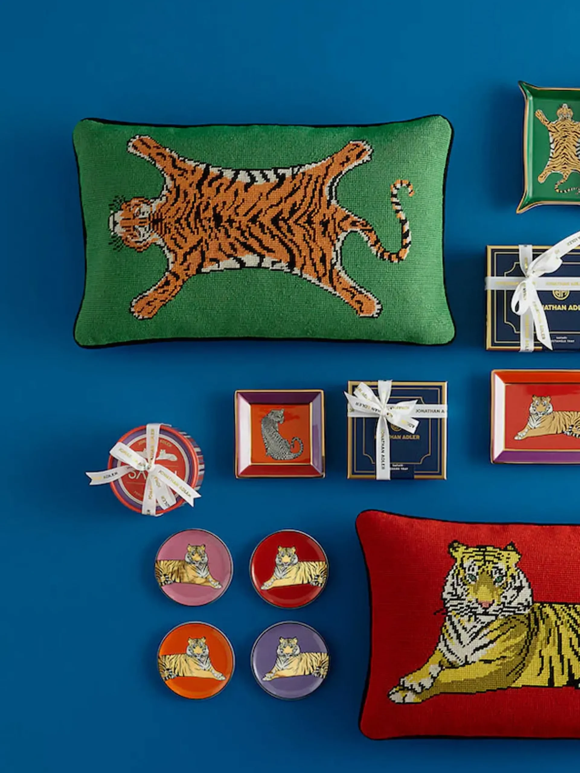 Cuscino decorativo in lana fatto a mano Tiger