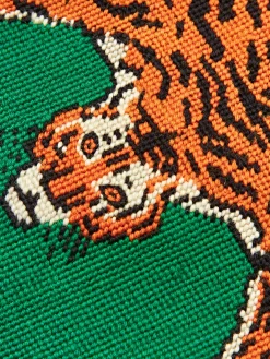 Cuscino decorativo in lana fatto a mano Tiger