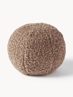 Cuscino decorativo rotondo in teddy Dotty