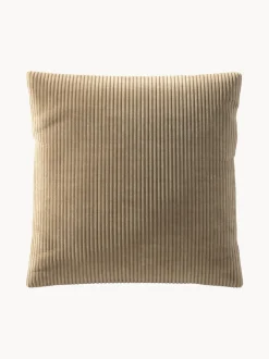 Cuscino grande in velluto a coste Vetsak, 60 x 60 cm