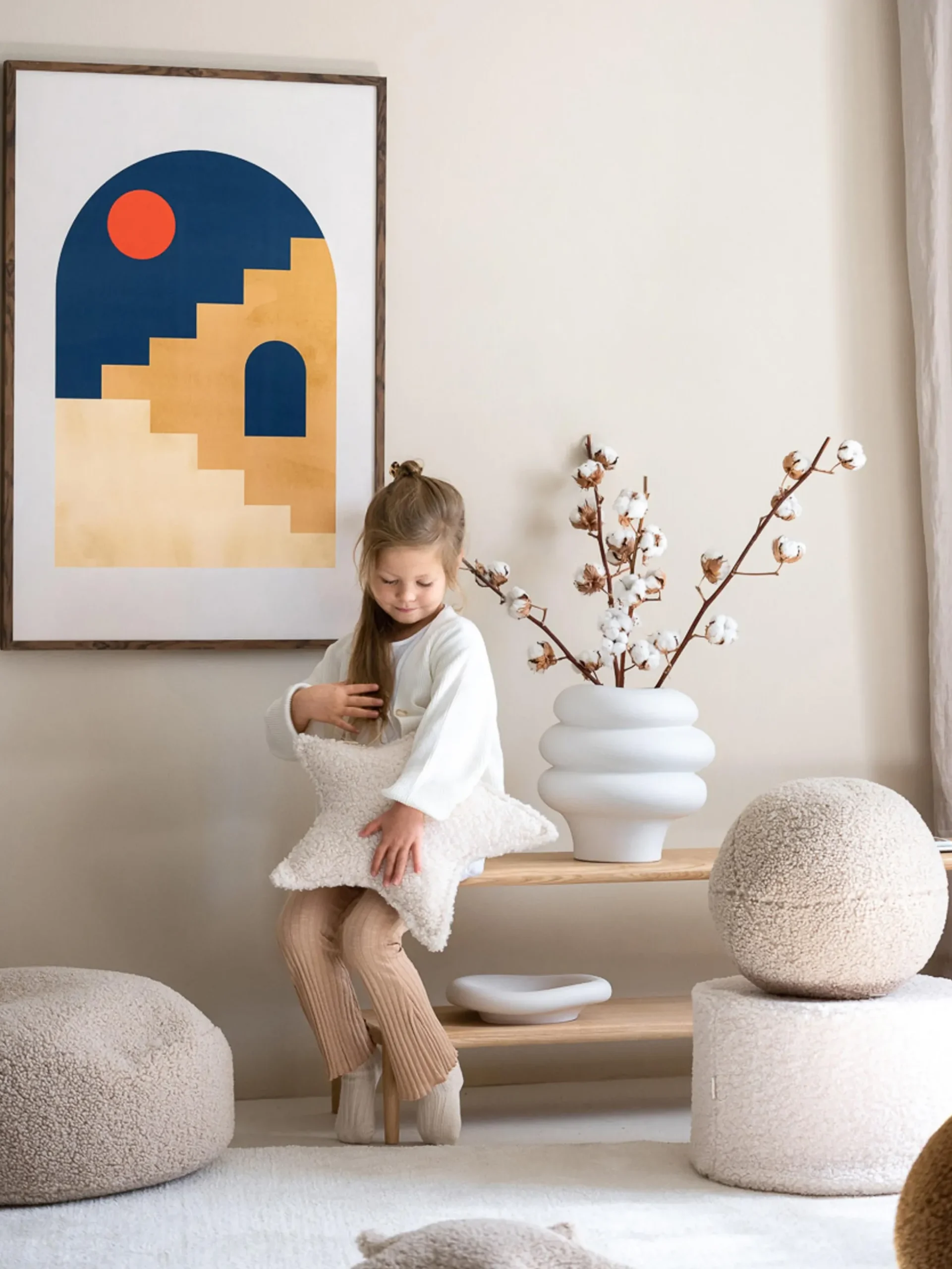 Cuscino morbido per bambini in teddy Star