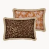 Cuscino reversibile da esterno fatto a mano Maya & Raffia