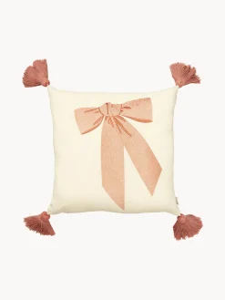 Cuscino soffice in cotone organico con nappe Bows