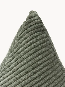 Cuscino triangolare in velluto a coste Kylen