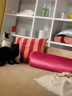 Cuscino cilindrico con frange Nikita