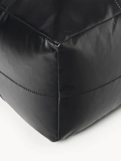 Cuscino da pavimento in pelle fatto a mano Raven
